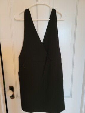 Classic Black V-Neck Women's Dress